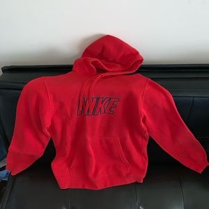 Red Nike hoodies